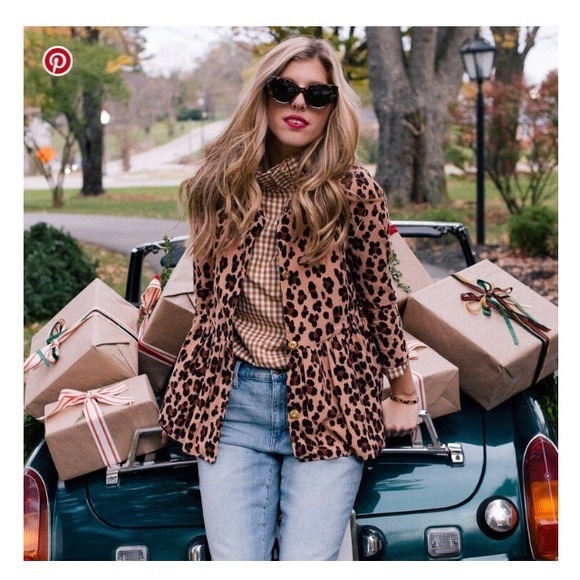 Elizabeth Wilson Designs Jackets & Blazers - NWT Elizabeth Wilson Leopard Corduroy Janie Jacket
